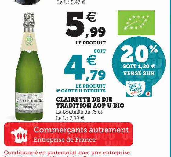 clairette de die tradition aop u bio