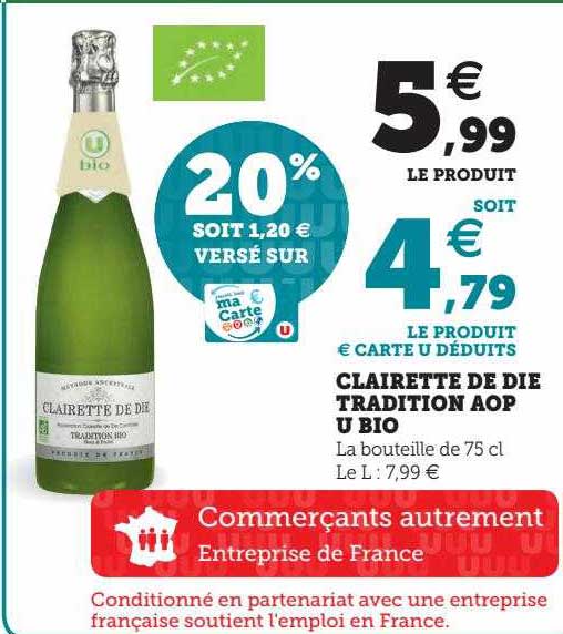 clairette de die tradition aop u bio