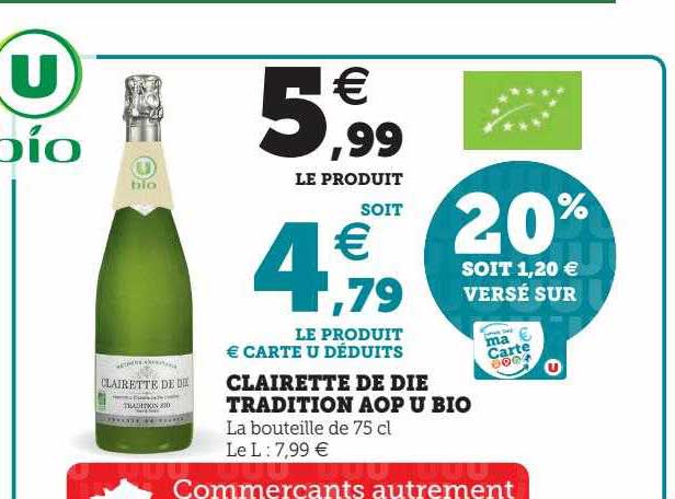 clairette de die tradition aop u bio