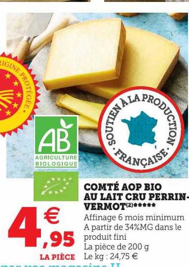 comté aop bio au lait cru perrin-vermot