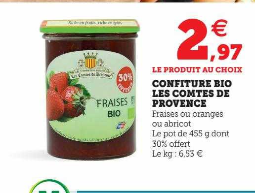 confiture bio les comtés de provence