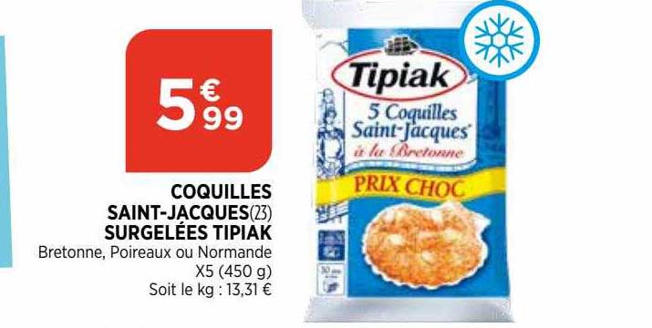 coquilles saint-jacques surgelées tipiak
