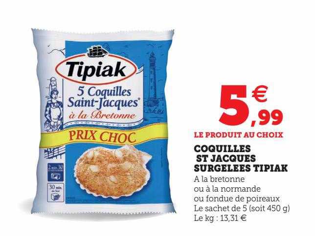 Coquilles St Jacques Surgelées Tipiak