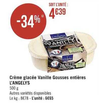 crème glacée vanille gousses entières l'angelys