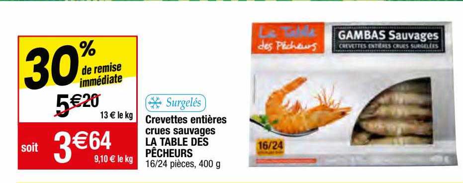crevettes entières crues sauvages la table des pêcheurs