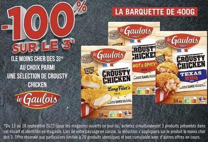 crousty chicken le gaulois