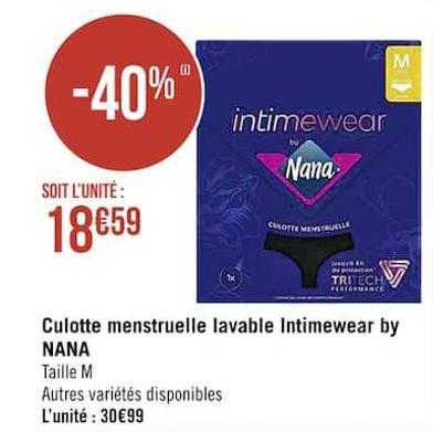 culotte menstruelle lavable intimewear by nana