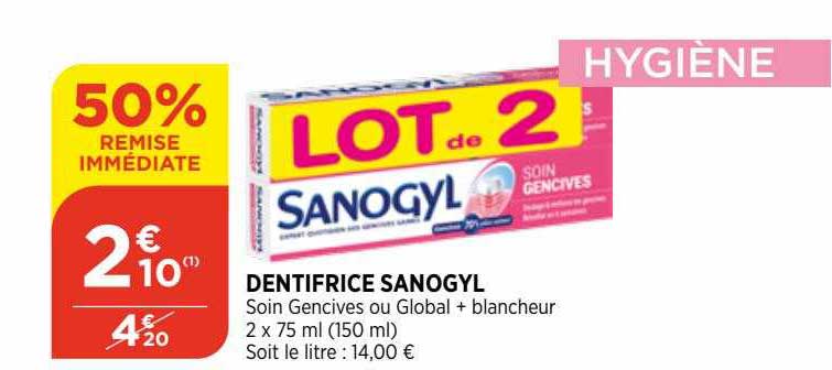 Dentifrice Sanogyl