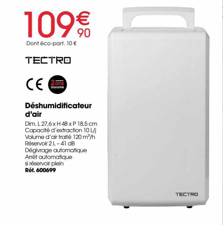 déshumidificateur d'air tectro