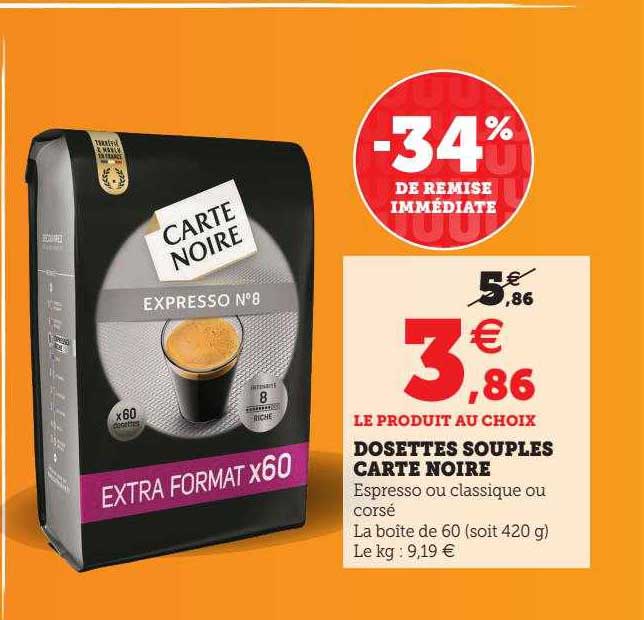 Dosettes Souples Carte Noire