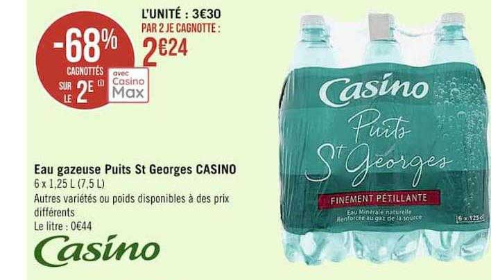 eau gazeuse puits st georges casino