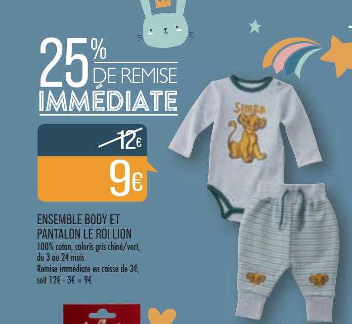 ensemble body et pantalon le roi lion