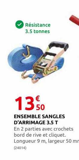 ensemble sangles d'arrimage 3.5t