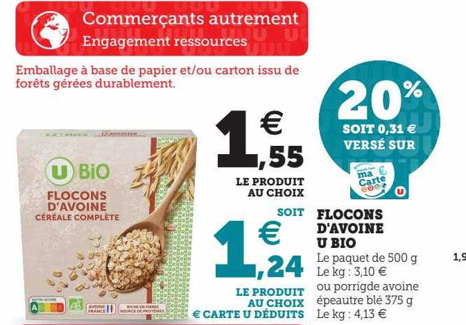 Flocons D'avoine U Bio
