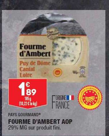 fourme d'ambert aop pays gourmand
