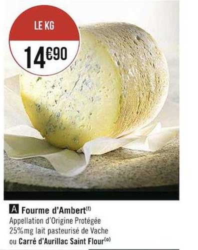 fourme d'ambert ou carré d'aurillac saint flour