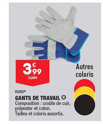 gants de travail duro