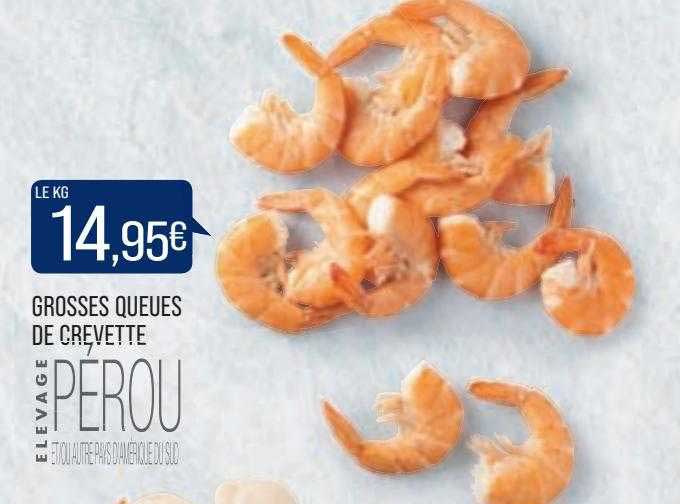 grosses queues de crevette