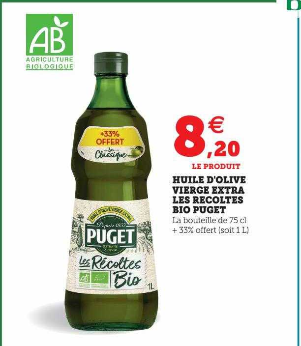 huile d'olive vierge extra les récoltes bio puget