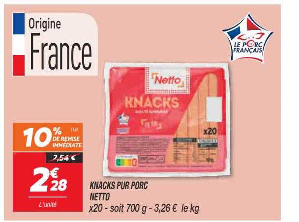 Knacks Pur Porc Netto