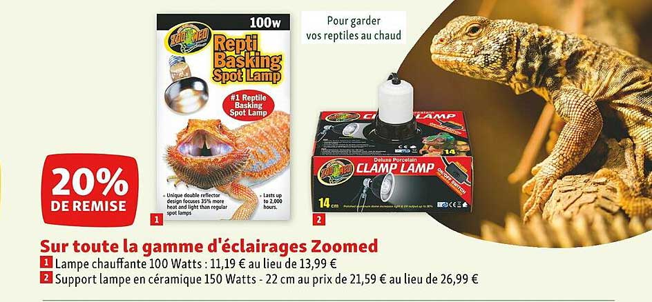 la gamme d'éclairages zoomed