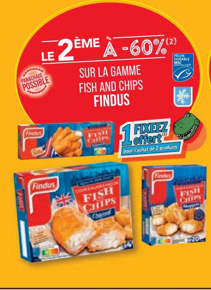 la gamme fish and chips findus