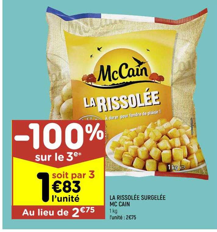 la rissolée surgelée mc cain