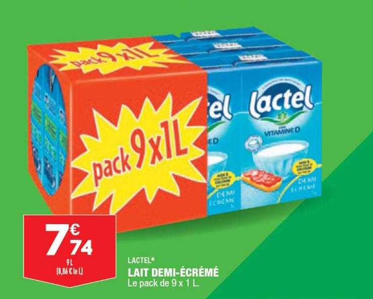 lait demi-écrémé lactel