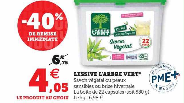 lessive l'arbre vert