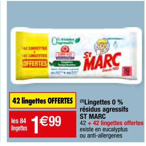 lingettes 0% résidus agressifs st marc