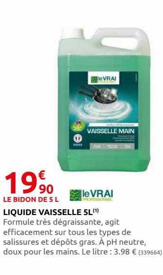 Liquide Vaisselle 5 L Le Vrai