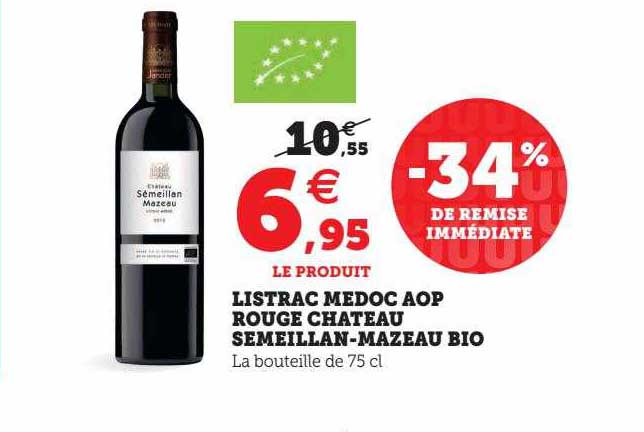 listrac medic aop rouge château semeillan-mazeau bio