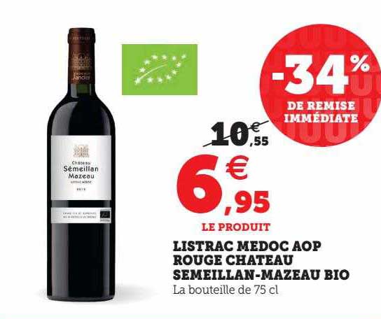 listrac médoc aop rouge château semeillan-mazeau bio