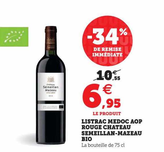 listrac médoc aop rouge château semeillan-mazeau bio