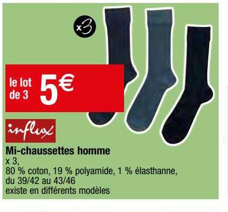 mi-chaussettes homme influx