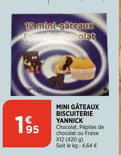 mini gâteaux biscuiterie yannick