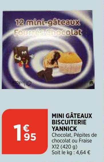 mini gâteaux biscuiterie yannick