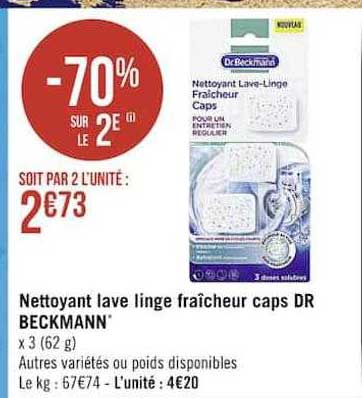 nettoyant lave linge fraîcheur caps dr beckmann