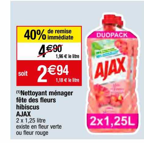 Nettoyant Ménager Fête Des Fleurs Hibiscus Ajax