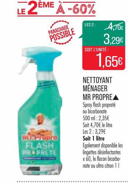 nettoyant ménager mr propre