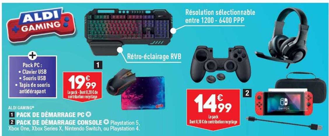 Pack De Démarrage Pc, Pack De Démarrage Console Aldi Gaming