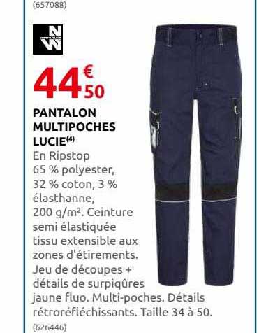 pantalon multipoches lucie