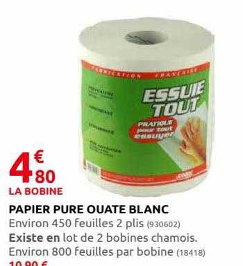papier pure ouate blanc