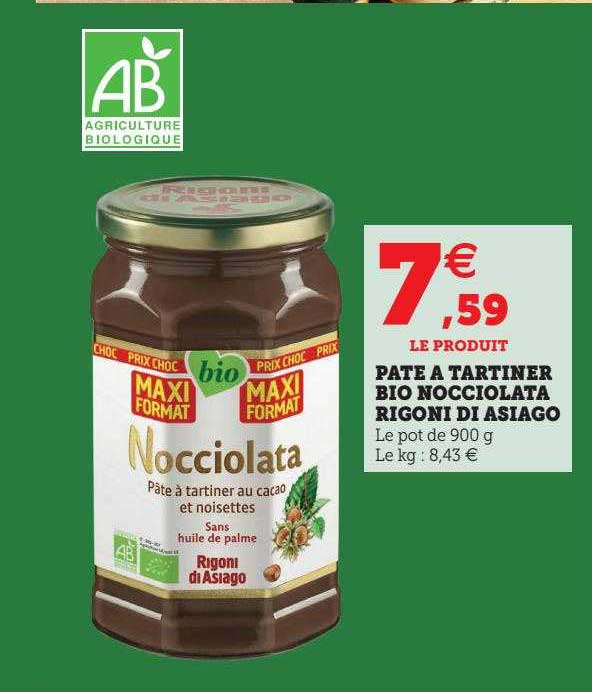 Pâte à Tartiner Bio Nocciolata Rigoni Di Asiago