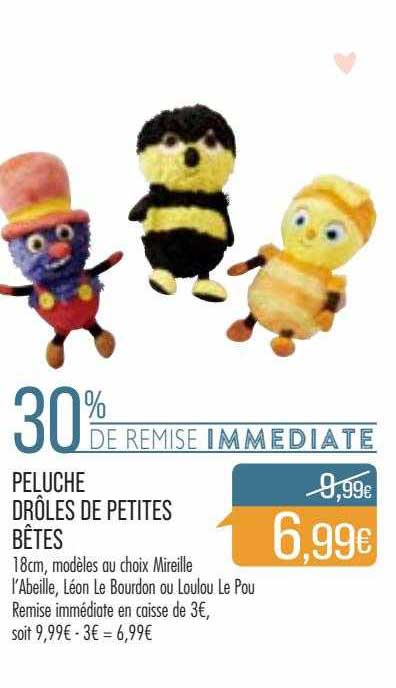 peluche drôles de petites bêtes