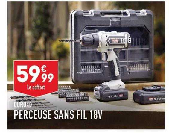 perceuse sans fil 18v duro