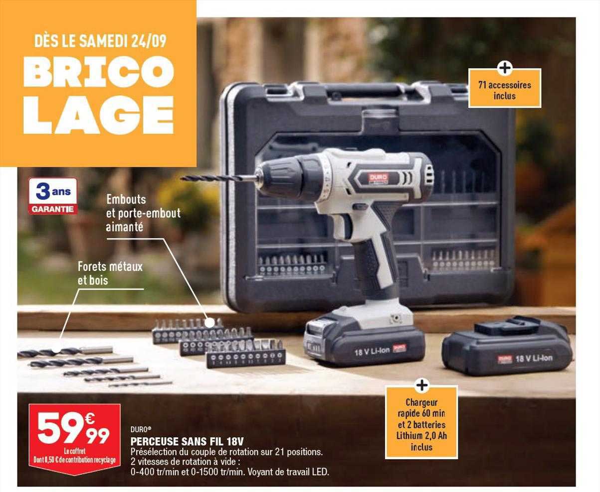 Perceuse Sans Fil 18v Duro