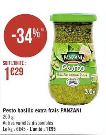 Pesto Basilic Extra Frais Panzani