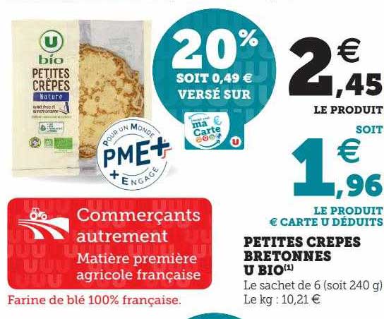 petites crêpes bretonnes u bio