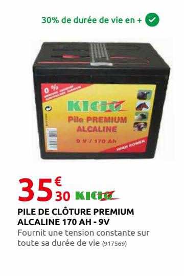 pile de clôture premium alcaline 170 ah - 9v kidoz